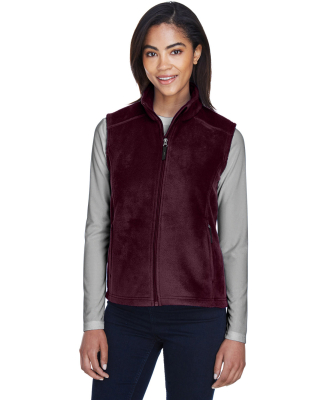 78191 Core 365 Journey Ladies' Fleece Vest in Burgundy