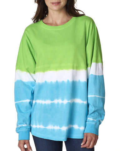 8229 J. America - Game Day Jersey in Lime/ maui tie-dye