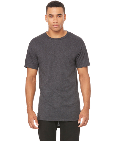 BELLA+CANVAS 3006 Long T-shirt in Dark grey heather