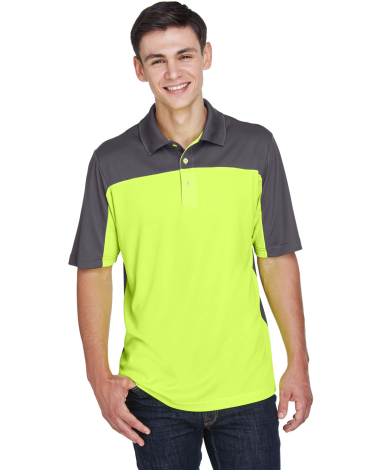 CE101 Ash City - Core 365 Men's Balance Colorblock in Safety yellow/ carbon