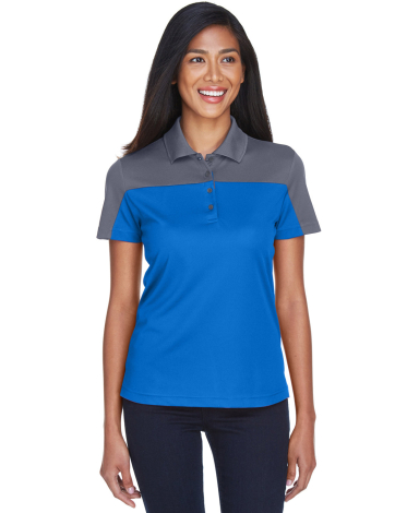 CE101W Ash City - Core 365 Ladies' Balance Colorbl in True royal/ carbon