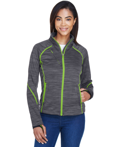 78697 Ash City - North End Sport Red Ladies' Flux in Carbon/ acid green