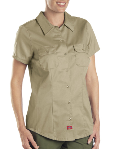 FS574 Dickies 5.25 oz. Ladies' Twill Shirt in Khaki