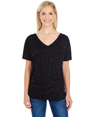 203FV Threadfast Apparel Ladies' Triblend Fleck Sh in Black fleck
