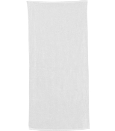 Carmel Towel Company C3060P Polka Dot Velour Beach in White