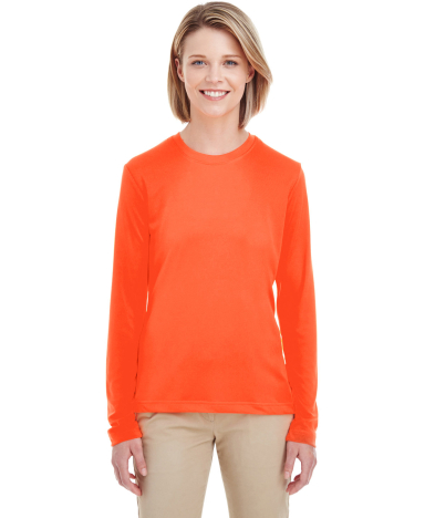 UltraClub 8622W Ladies' Cool & Dry Performance Lon in Bright orange