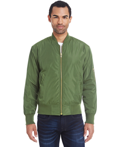Threadfast Apparel 395J Unisex Bomber Jacket in Army
