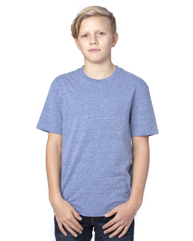 Threadfast Apparel 602A Youth Triblend T-Shirt in Navy triblend