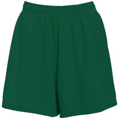 Augusta Sportswear 961 Girls' Wicking Mesh Short in Dark green