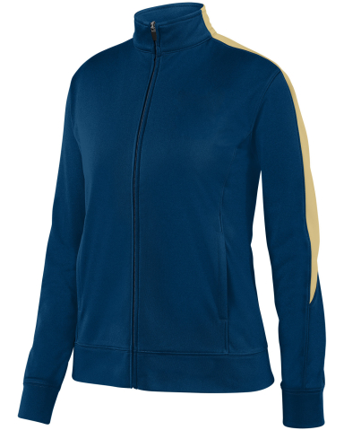 Augusta Sportswear 4397 Ladies Medalist Jacket 2.0 in Navy/ vegas gold