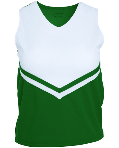 Augusta Sportswear 9111 Girls' Pride Shell in Dark green/ white/ white