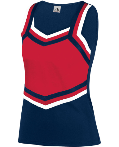 Augusta Sportswear 9141 Girl's Pike Shell in Navy/ red/ white