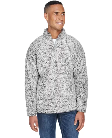 J America 8454 Epic Sherpa Quarter-Zip BLACK HEATHER