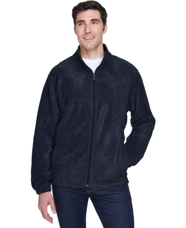 Harriton M990 Men's 8 oz. Full-Zip Fleece in Navy