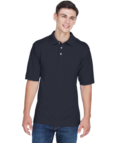 Harriton M265 Men's 5.6 oz. Easy Blend™ Polo in Navy