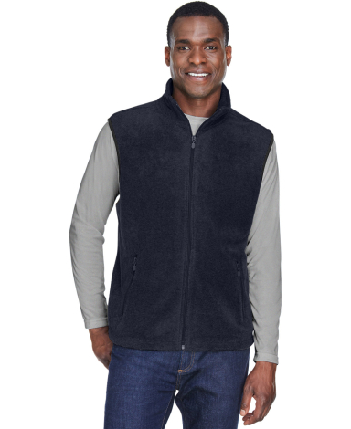 Harriton M985 Adult 8 oz. Fleece Vest in Navy
