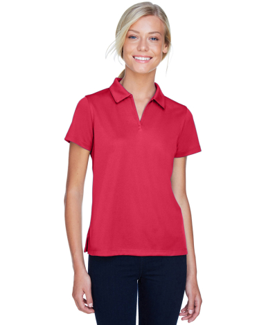 Harriton M353W Ladies' Double Mesh Polo in Red