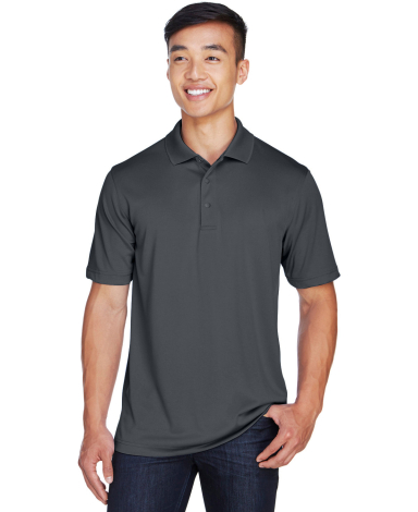 Harriton M345 Men's Advantage IL Snap Placket Perf in Dark charcoal