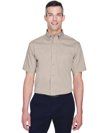 Harriton M500S Men's Easy Blend™ Short-Sleeve Tw in Stone