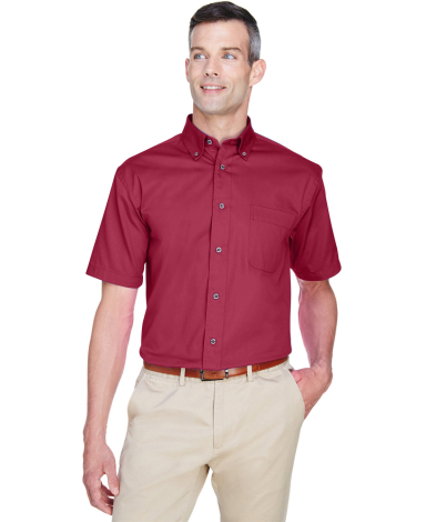 Harriton M500S Men's Easy Blend™ Short-Sleeve Tw in Wine