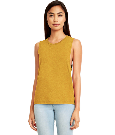 Next Level Apparel 5013 Women's Festival Muscle Ta in Antique gold