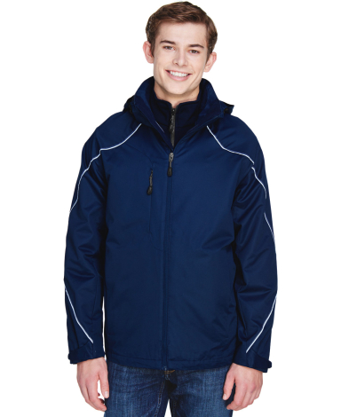 North End 88196T Men's Tall Angle 3-in-1 Jacket wi in Night