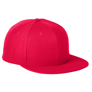 Big Accessories BA539 Flat Bill Sport Cap in Red