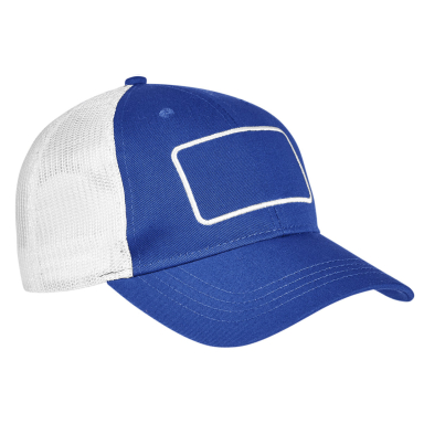 Big Accessories BA656T Patch Trucker Cap in Royal/ white/ white