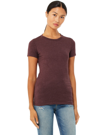 BELLA 6004 Womens Favorite T-Shirt in Heather maroon