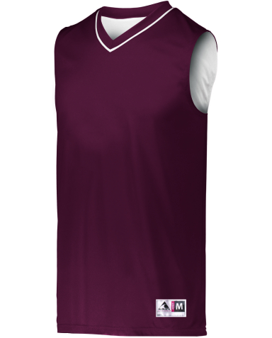 Augusta Sportswear 152 Adult Reversible Two-Color in Maroon/ white