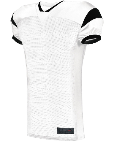 Augusta Sportswear 9583 Youth Slant Football Jerse in White/ black