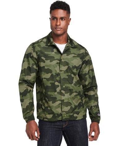 Champion Clothing CO126 Men's Coach's Jacket in Olive green camo