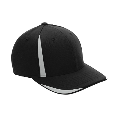 Team 365 ATB102 by Flexfit Adult Pro-Formance Fron in Black/ sport silver