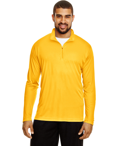 Team 365 TT31 Men's Zone Performance Quarter-Zip in Sport athletic gold