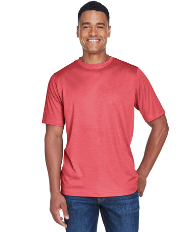 Team 365 TT11H Men's Sonic Heather Performance T-S in Sport red heather