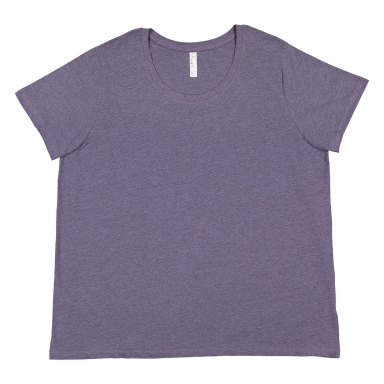 LA T 3816 Ladies' Curvy Fine Jersey T-Shirt in Wisteria blckout