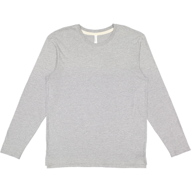 LA T 6918 Men's Fine Jersey Long-Sleeve in Heather