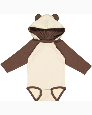 Rabbit Skins 4418 Infant Long Sleeve Fine Jersey B in Natural/ Brown