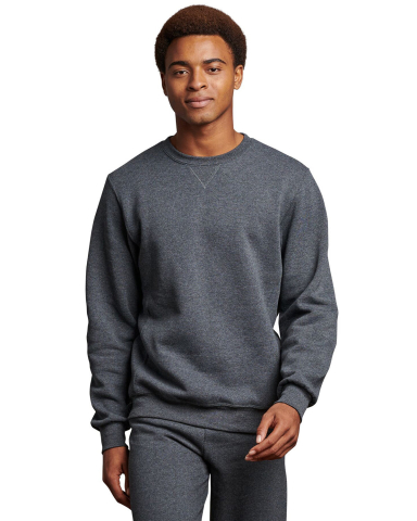 Russell Athletic 698HBM Unisex Dri-Power® Crewnec in Black heather