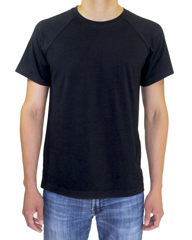 Threadfast Apparel 382R Unisex Impact Raglan T-Shi in Black