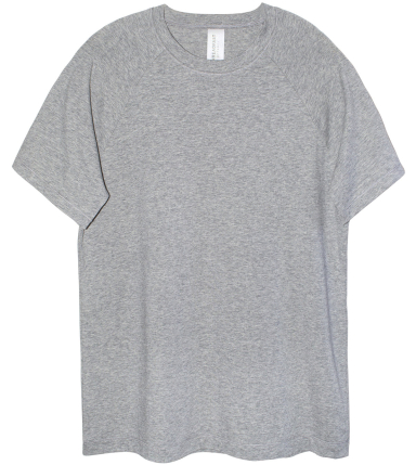 Threadfast Apparel 382R Unisex Impact Raglan T-Shi in Heather grey
