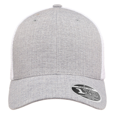 Yupoong-Flex Fit 110M Adult 110® Mesh Cap in Melange silver/ white