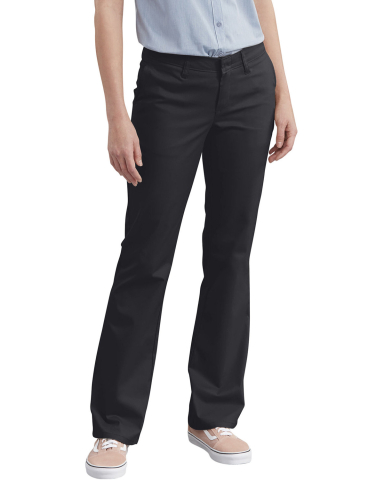 Dickies FP121 Ladies' Slim Fit Boot Cut Stretch Tw in Black _04