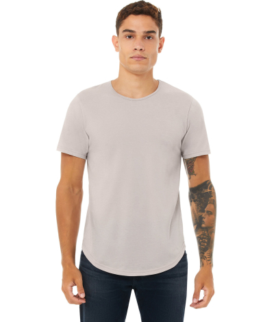 Bella + Canvas 3003 FWD Fashion Men's Curved Hem S in Heather cool grey