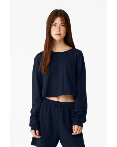 Bella + Canvas 6501 FWD Fashion Ladies' Cropped Lo in Navy
