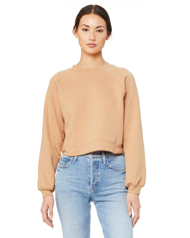 Bella + Canvas 7505 FWD Fashion Ladies' Raglan Pul in Heather sand dune