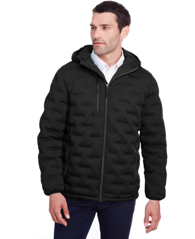 North End NE708 Men's Loft Puffer Jacket in Black/ carbon