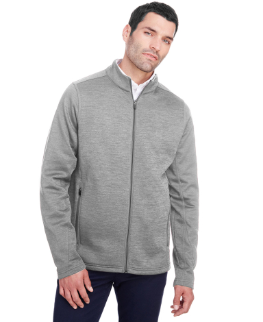 North End NE712 Men's Flux 2.0 Full-zip Jacket in Light heather/ carbon