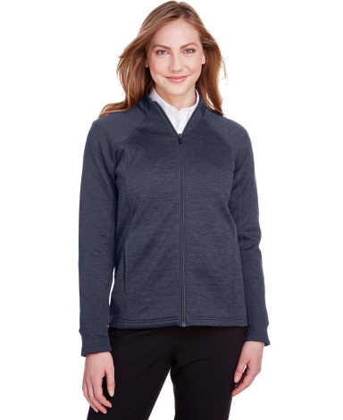 North End NE712W Ladies Flux 2.0 Full-zip Jacket in Classic navy heather/ carbon