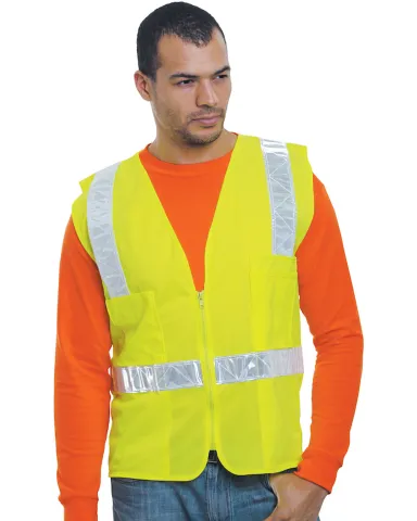 Bayside Apparel 3788 Unisex ANSI Surveyor Vest in Lime green